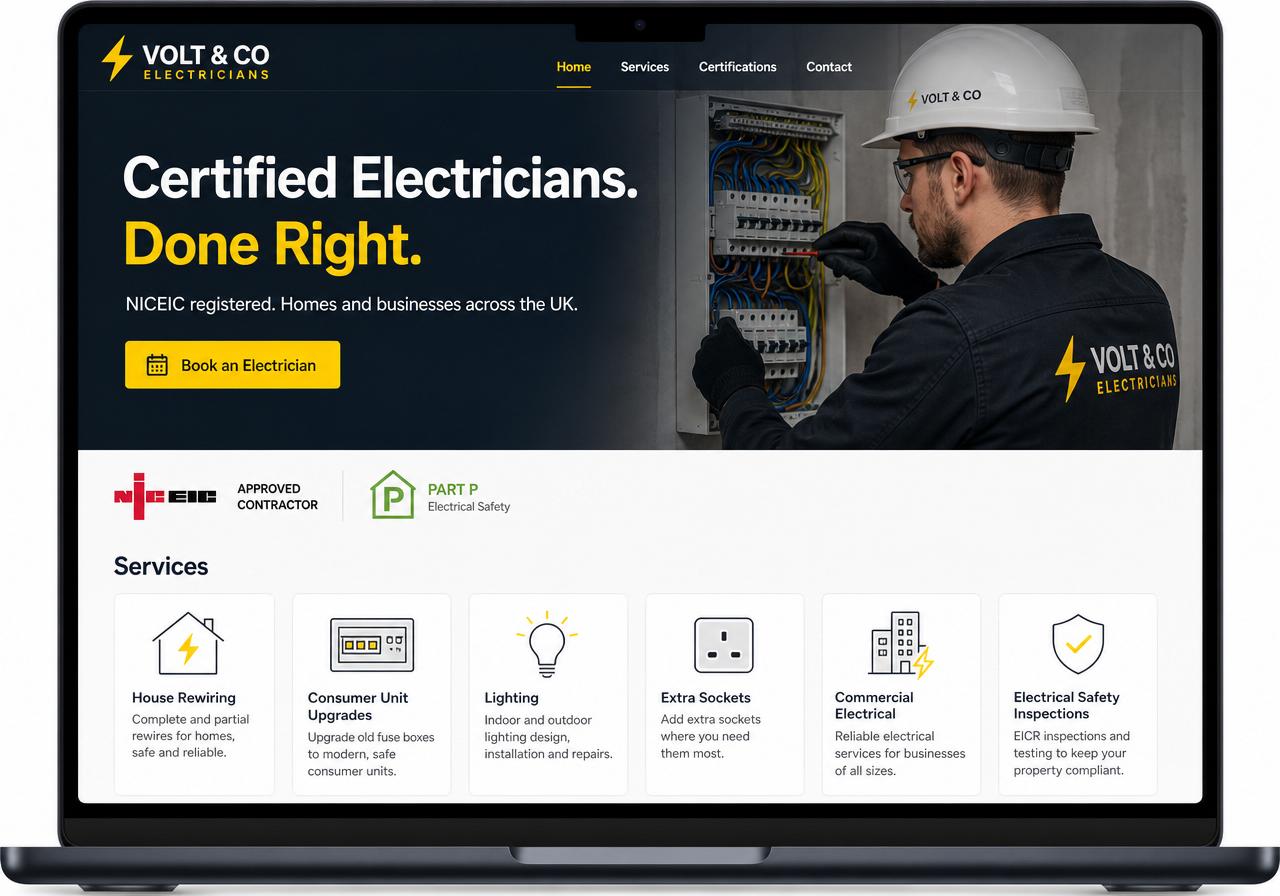 Electrical website example